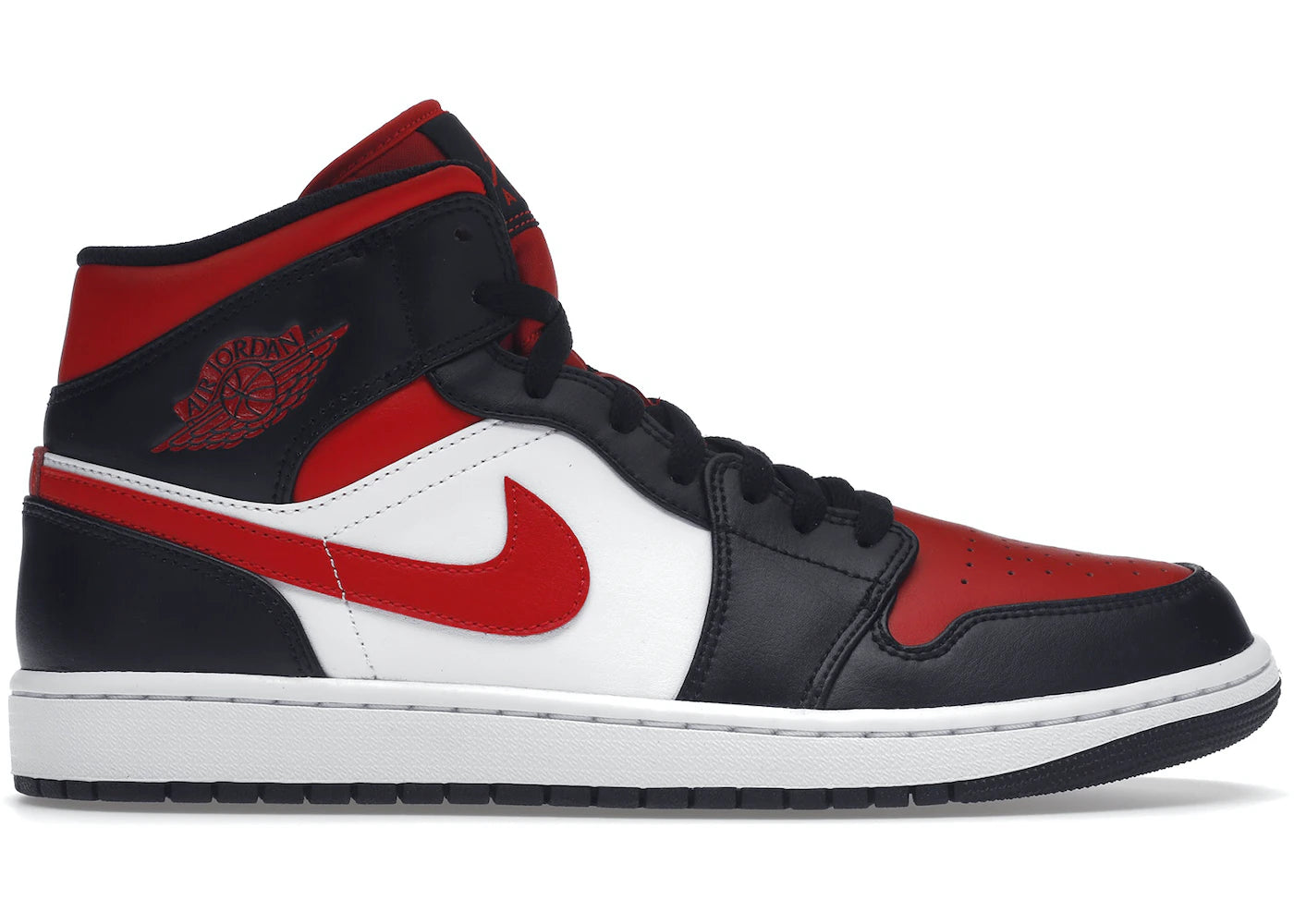 Air Jordan 1 Mid White Black Red