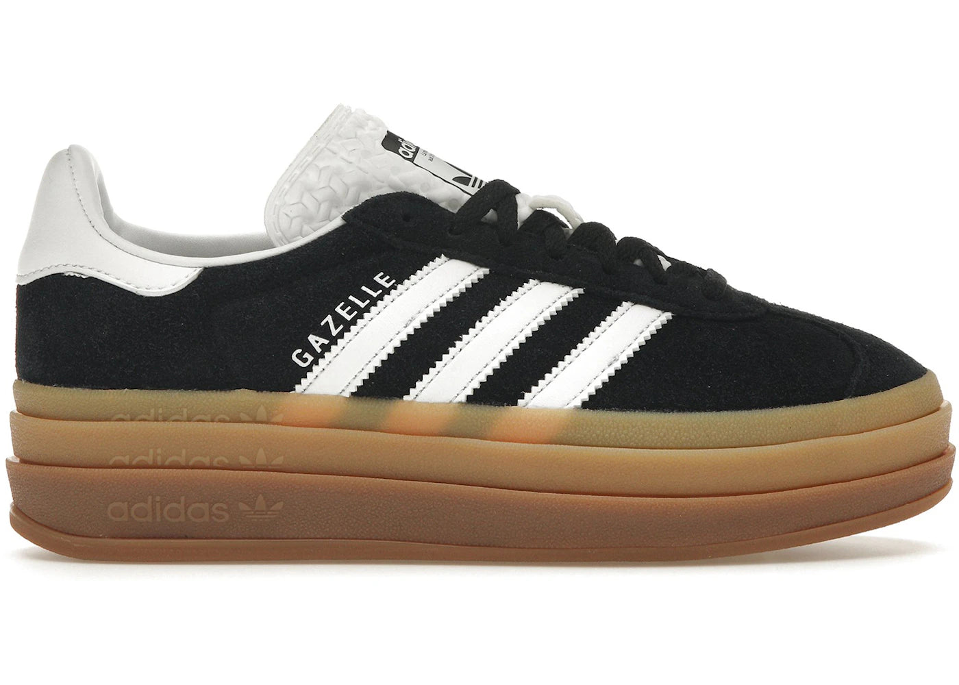 Adidas Gazelle Bold Black White Gum