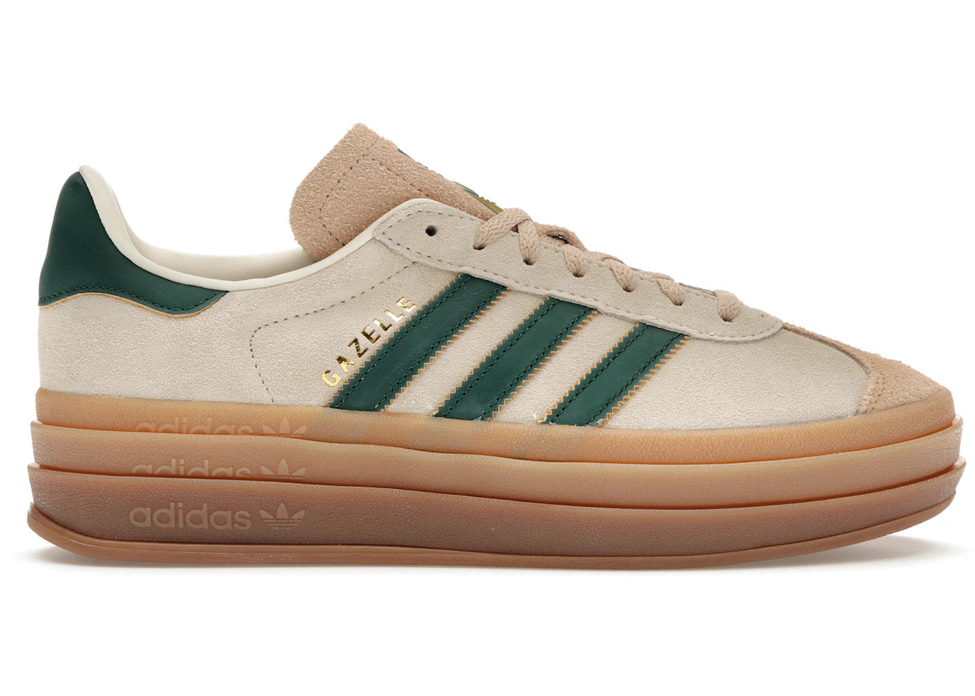 Adidas Gazelle Bold Magic Beige Collegiate Green