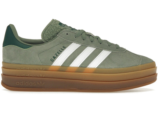 Adidas Gazelle Bold Silver Green Gum