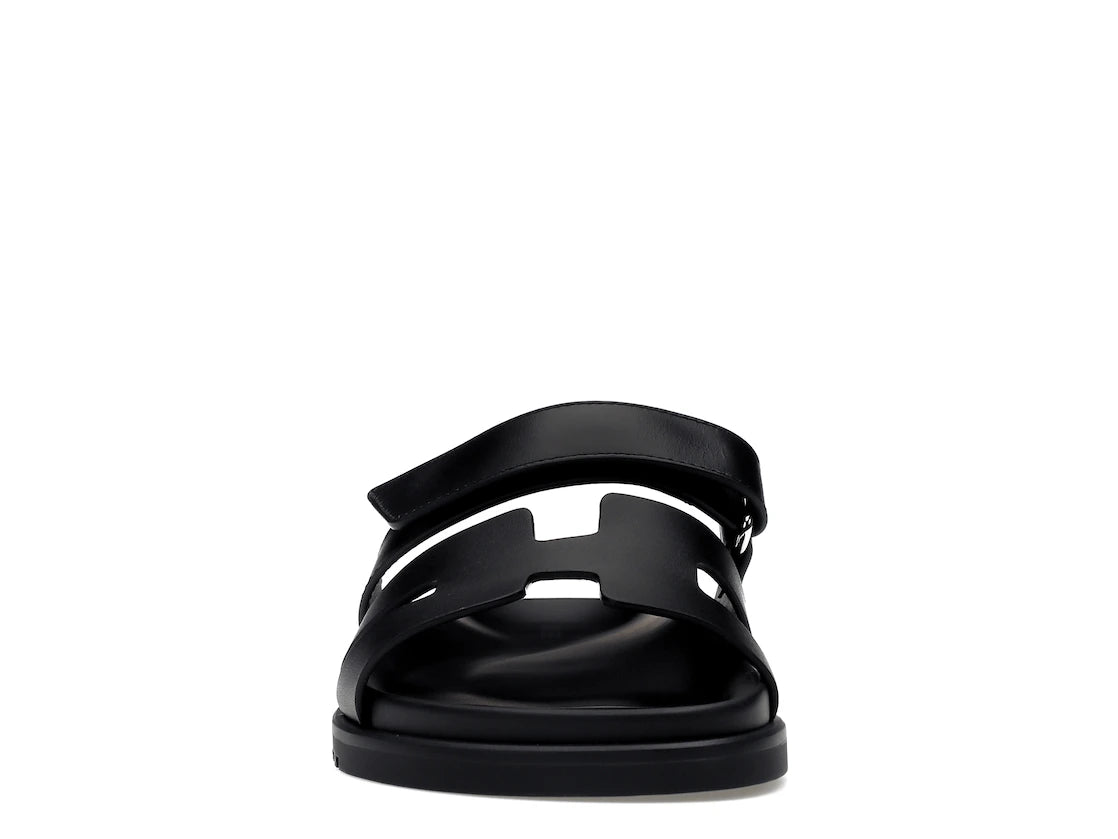 Hermes Chypre Sandal Noir Calfskin Leather