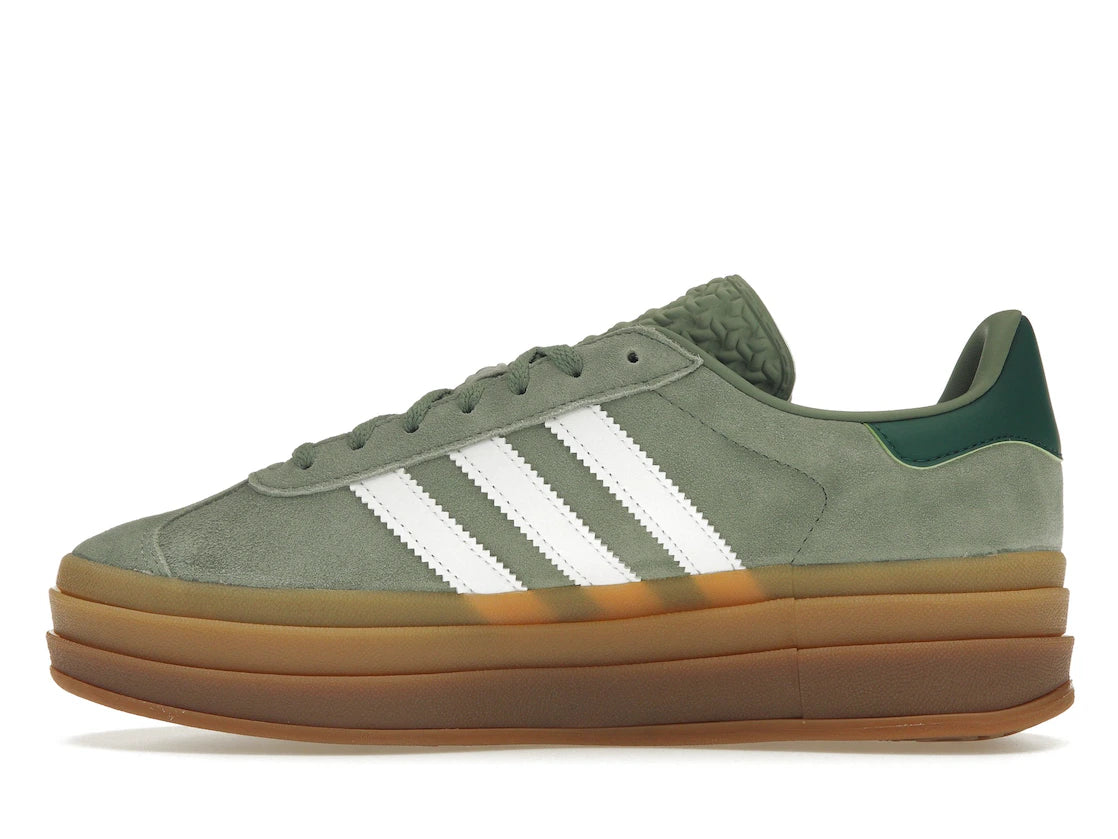 Adidas Gazelle Bold Silver Green Gum