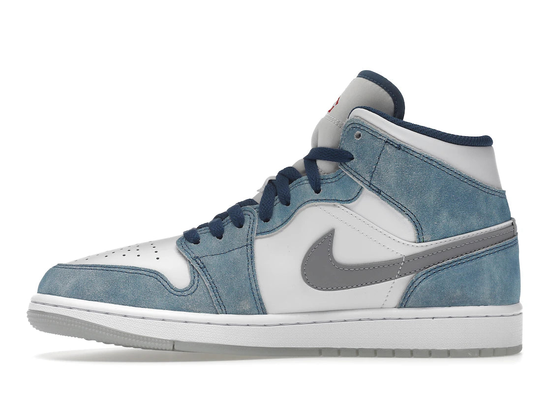 Air Jordan 1 Mid French Blue Fire Red