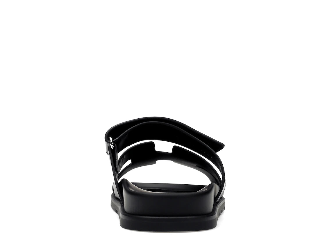 Hermes Chypre Sandal Noir Calfskin Leather